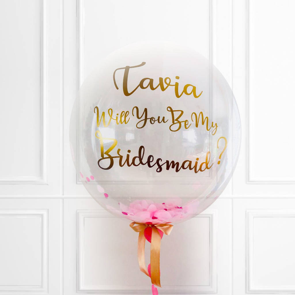 Personalised Bridesmaid Bubble Balloon Artyloon